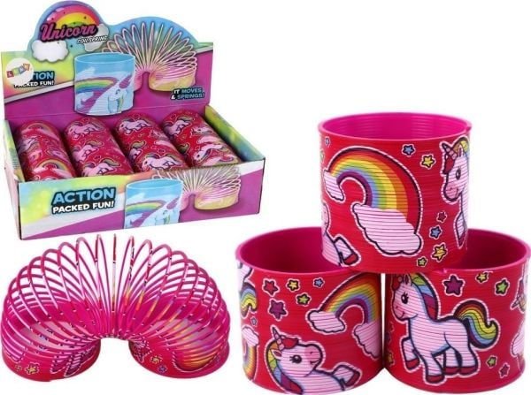 LeanToys rosa enhjørning avslapningsfjær 6 cm