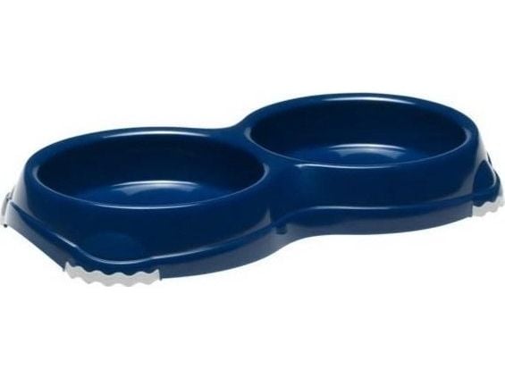 Yarro International YARRO DOBBEL PLASTSKÅL FOR KATT MARINEBLÅ 2x0,2l