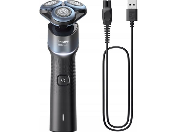 Philips Shaver 5000X series X5006/00 Wet & Dry elektrisk barbermaskin, Roterende hode, Svart, Blå, Batteri, 50 min, 1 timer, 5 min
