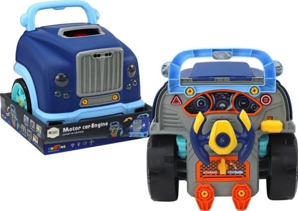 LeanToys Verksted Motor Demontering Lastebil DIY Blå