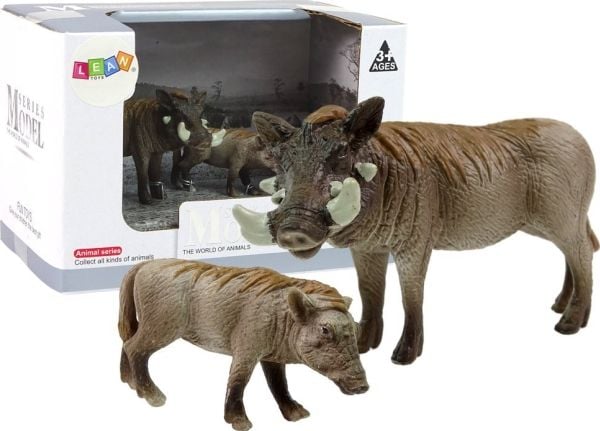Figur LeanToys Sett 2 figurer Guziec afrikansk med ung, serie Dyr i verden