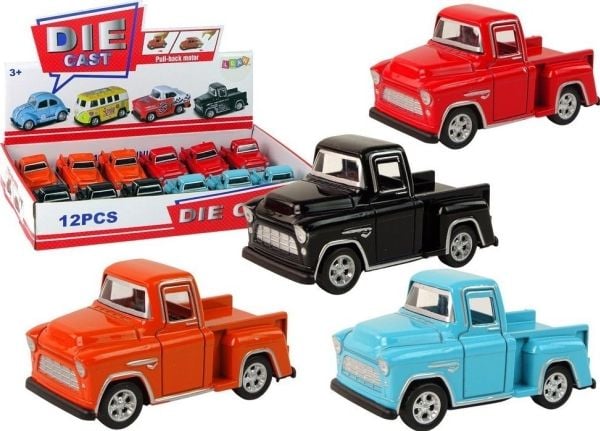 LeanToys bil med motorisert friksjonsdrift (personbil/pick-up), 4 farger
