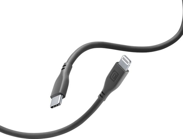 Cellularline 8018080431395, 1,2 m, Lightning, USB C, Uros, Uros, musta