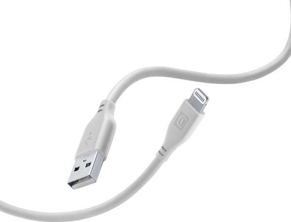 USB Lightning-kabel Cellular Line til USB-A 1,2 m grå (USBDATASOFTMFID)
