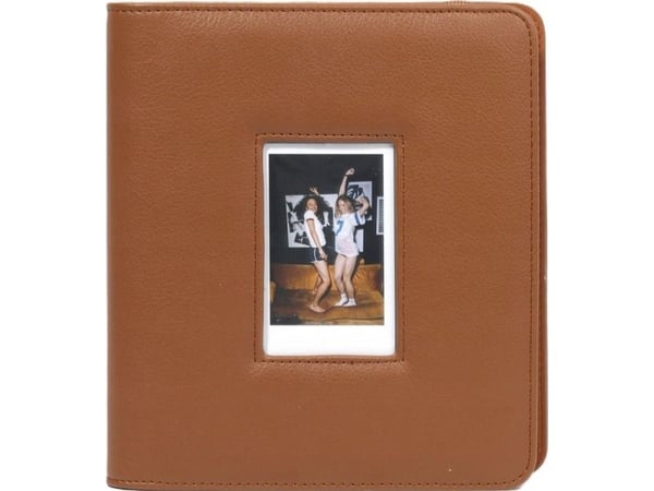 LoveInstant fotoalbum 288 stk for Fuji Instax / Canon / Xiaomi / Polaroid / HP / Kodak Zink – vindu på omslaget – brun