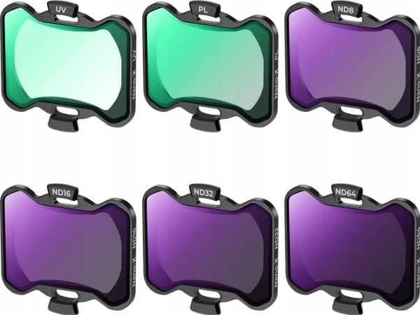 Kf filtersett 6-i-1 polarisering + UV + ND (ND8/ND16/ND32/ND64) til DJI Avata 2