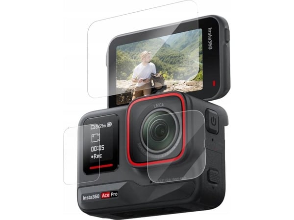 Telesin objektivbeskyttelsessett Oslona Oslona Szklo for Insta360 Ace / S6 + 2x LCD-skjerm (S6-flm-03-tis)