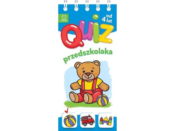 Aksjomat Liten bok Quiz for førskolebarn med bamse fra 4 år