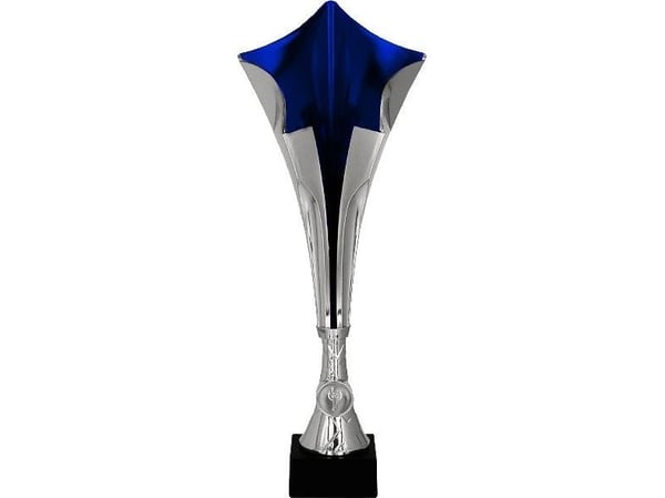 Victoria Sport pokal i plast sølv-blå