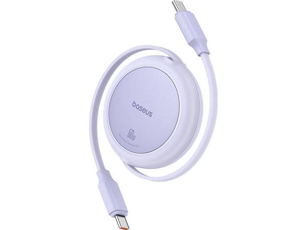 Baseus Free2Pull Mini utdragbart USB-C till USB-C-kabel, 60W, 3A, 1m, lila P10364500511-01