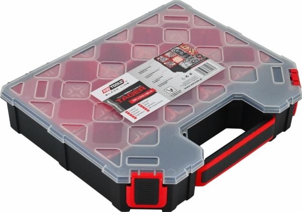 AW-Tools organisatørveske for smådeler med bøtter, 284×243×60 mm