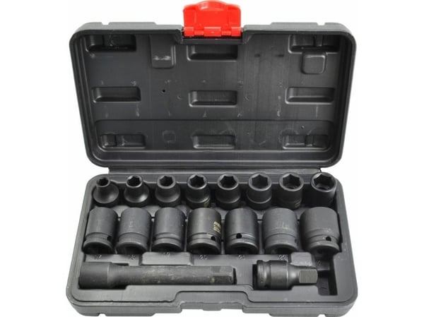 AWTOOLS IMPACT SOCKET SET 1/2" 15 kpl