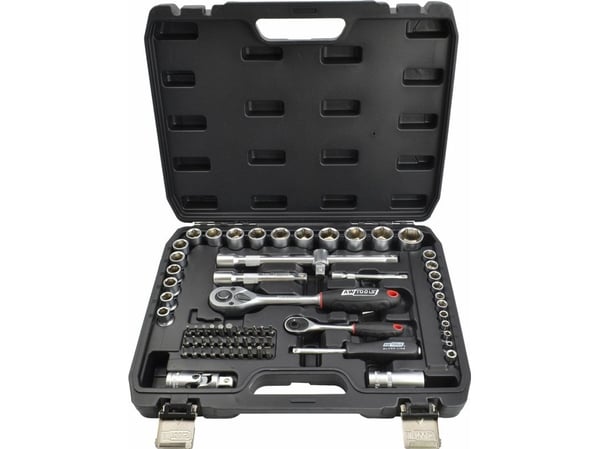 AWTools verktøyssett AWTOOLS 72 deler 1/2" / 1/4" BLACK LINE
