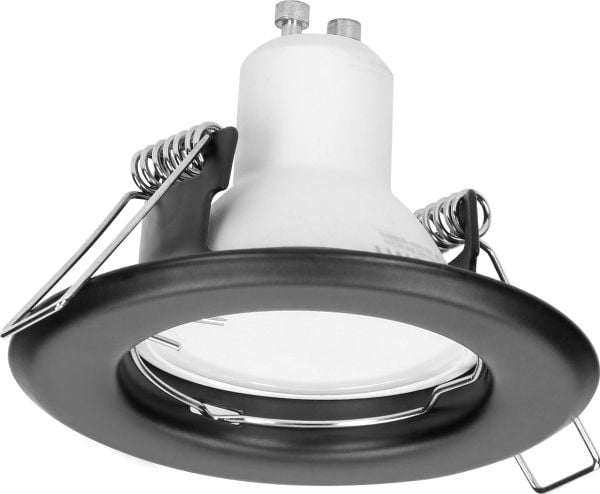 Kattovalaisin Orno SUTRI RC koristeellinen kehysvalaisin, MR16/GU10 max 50W, pyöreä, kiinteä, musta,AD-OD-6175/B
