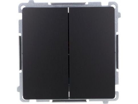 Contact-Simon Simon Basic BMP2.01/49 kaksoiskaksoiskytkin: 2 tuloa, 2 lähtöä moduuli 16AX, 250V~, pikakytkentä musta mattamusta