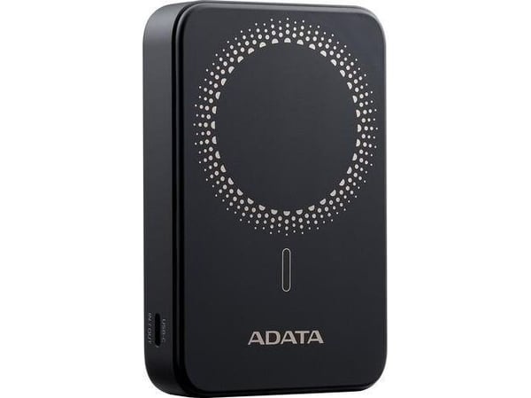 ADATA R100 - Strømbank - 10000 mAh - 38.5 Wh - 20 watt - 3 A - PD, QC - 3 utgangskontakter (magnetisk, USB-C, USB-A 3.0) - på kabel: USB-C, USB-A -...