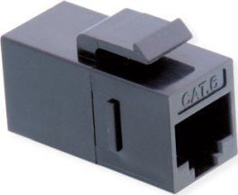 Value RJ-45 Keystone Modular Coupler, Cat.6, unshielded, black