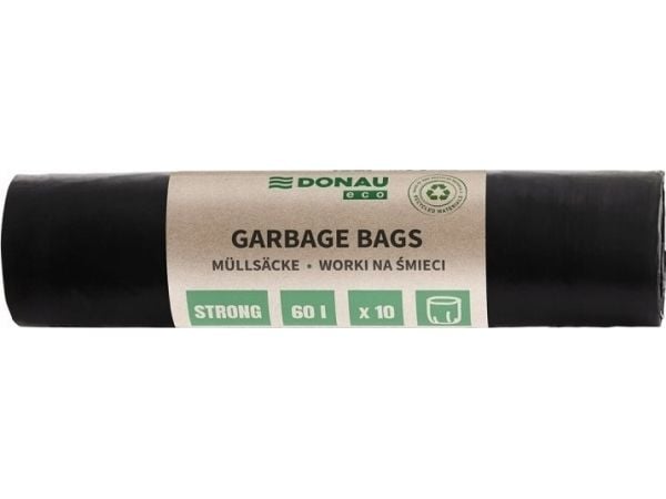 Donau søppelsekker ECO* sterke (LDPE) 60 l 10 stk svarte