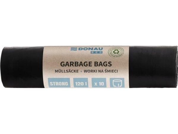 Donau søppelsekker ECO* sterke (LDPE) 120 l 10 stk svarte