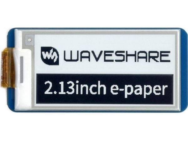 Waveshare E-paper E-Ink Display - 2,13'' 250x122px - SPI - svart og hvit - for Raspberry Pi Pico - Waveshare 19406}