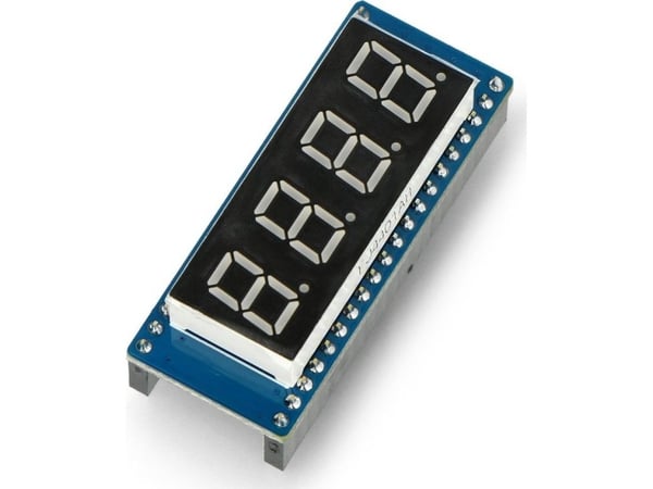 Waveshare 8-segments skjerm x4 - rød - SPI - for Raspberry Pi Pico - Waveshare 19806}
