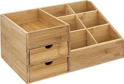 5five Bamboo organizer for kosmetikk, 3 skuffer