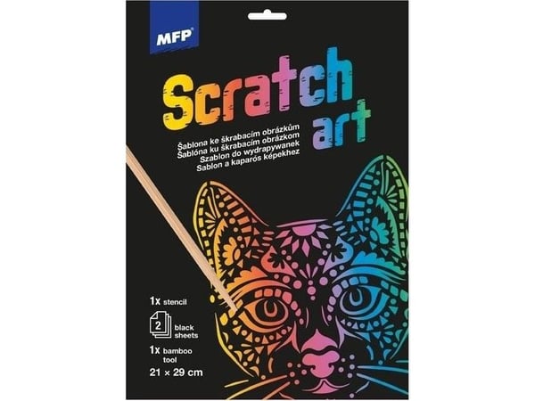 MFP papir skrapekort mal A4 Cat 21x29cm + 2 ark 1032218