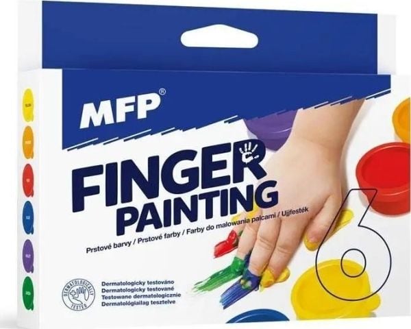 MFP-papper fingerfärger 6 färger 30 ml 6300360