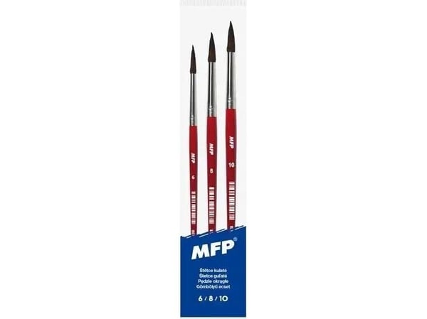 MFP papir fargepenn rund sett med 3 stk 6,8,10/128F 6340120