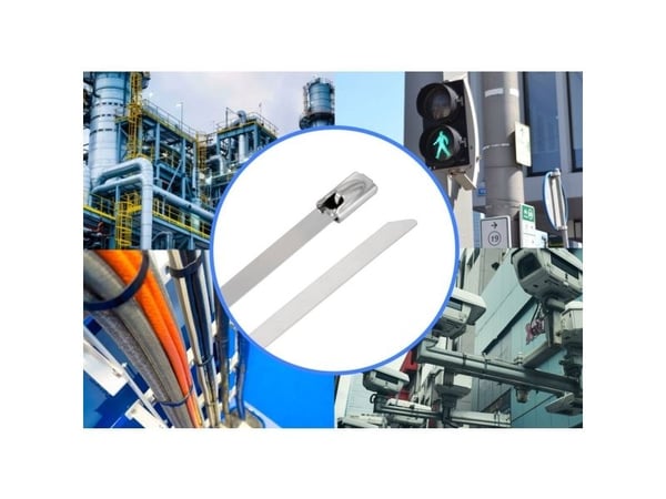 TRU COMPONENTS TC-12647556 Teräsnauhat 200 mm 4,6 mm AISI 304 100 kpl
