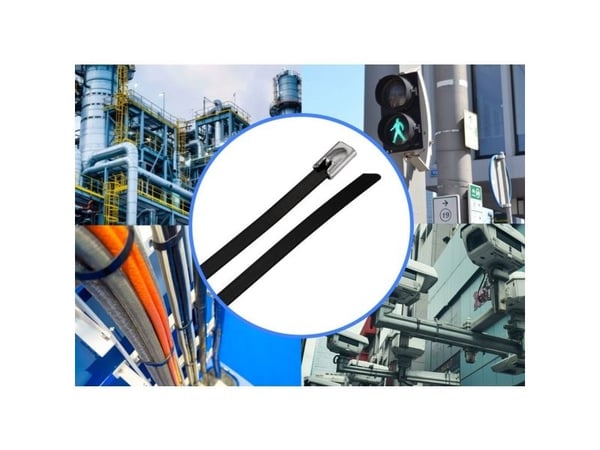 TRU COMPONENTS TC-12656596 Teräsnauhat 290 mm 4,6 mm AISI 316 Pinnoitteella 100 kpl