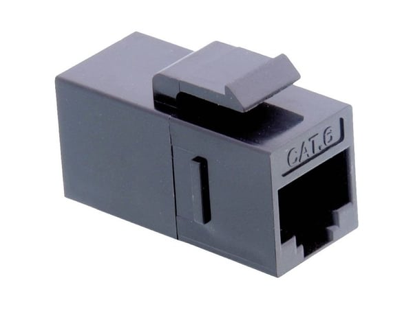 Value RJ-45 Keystone Modular Coupler, Cat.6, unshielded, black