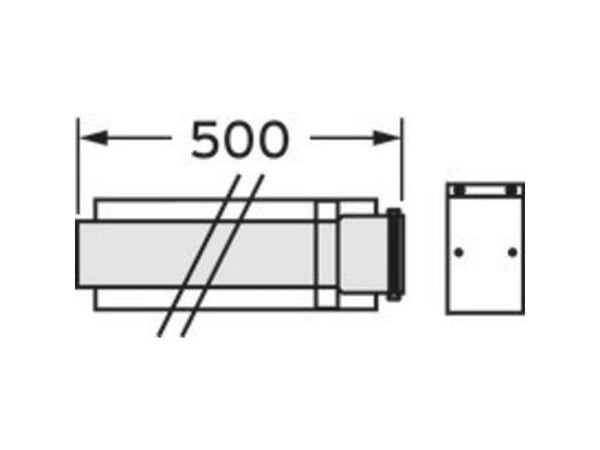 Vaillant EcoTEC jatkoputki 0,5 metriä 60/100 mm