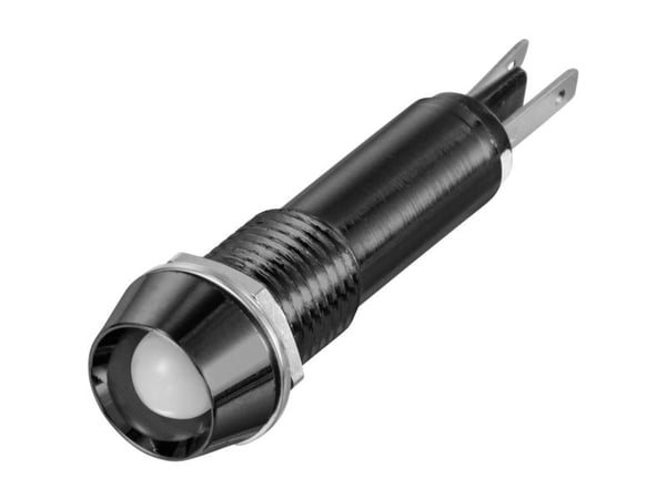 TRU COMPONENTS TC-12358888 LED-merkkivalaisin Valkoinen 12 V/DC, 24 V/DC 10 mm 40 ° 1 kpl 1 kpl