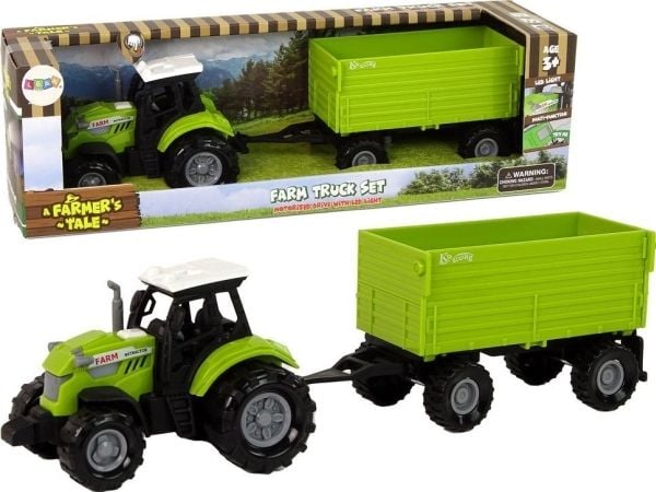 LeanToys Traktor og Trailer Green Farm