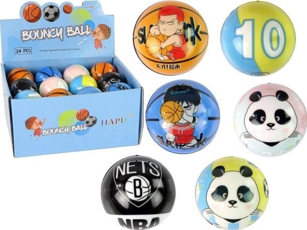 LeanToys myk ball-leketøy 7 cm mønstre/farger for barn