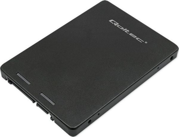 Qoltec aluminiumsadapter for M.2 SSD-stasjon | SATA NGFF til SATA III | 2TB | Superhastighet 6 Gb/s | Svart