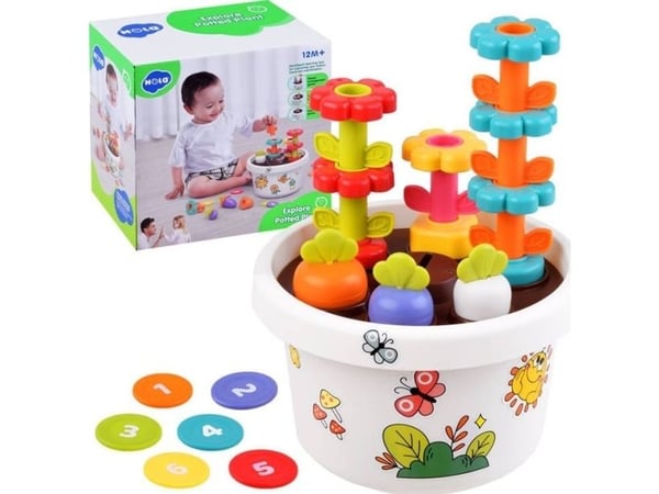 Jokomisiada Hola-sett med blomsterpotte 12m+ sorter pyramide ZA4294