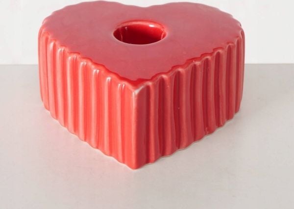 Boltze keramisk lysestake for et langt hjerteformet lys ANIMA, 4 x 9 cm Boltze keramisk lysestake for et langt hjerteformet lys ANIMA, 4 x 9 cm