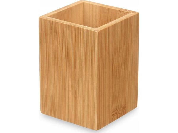 Berilo tannbørstekopp firkantet bambus 6,8 x 6,8 x 9,7 cm