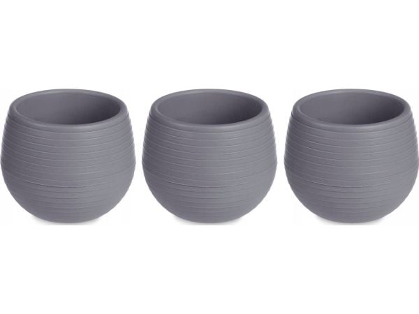 Ibergarden selvvannende potter i plast, 3 stk., Ø 14 cm