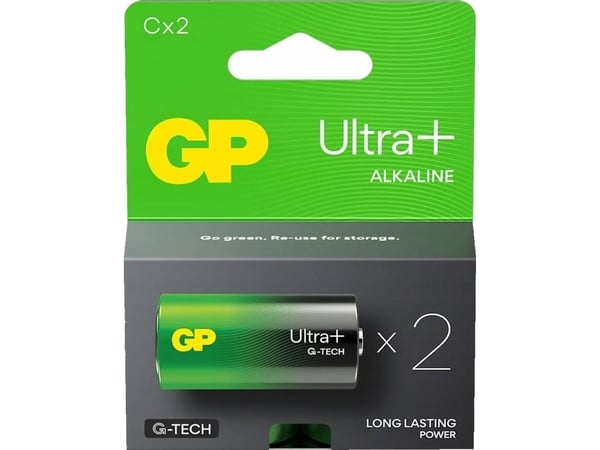 GP Ultra Plus C-alkaliparisto 14AUP/LR14 2-pack 2 kpl