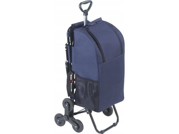 Maximex shoppingvagn med teleskophandtag och fällbart säte, rymlig väska med trehjul - 35 l