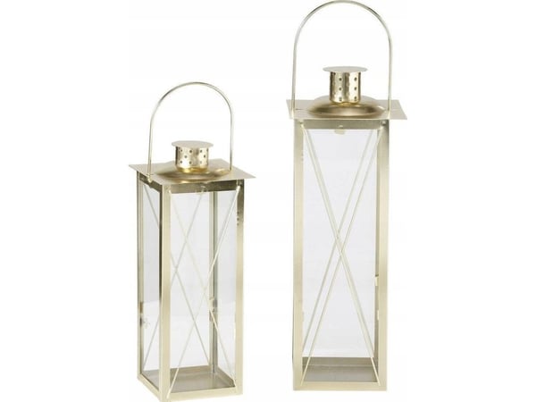 Boltze Golden FAROL -lyhdyt, 2 metallilyhtyä