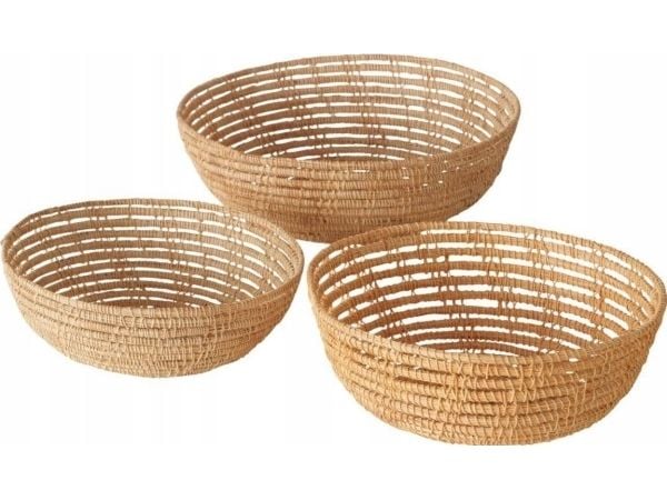 Boltze flettet kurv Palmina, 3 stk, palme arek
