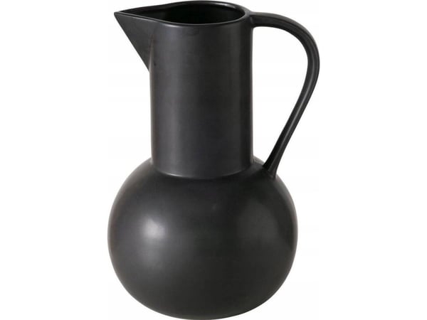 Boltze svart dekorativ vase ZUKY matt steingods 25 cm