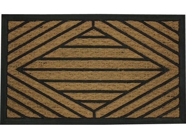 Rektangulær dørmatte innendørs LOZYS med kokosfiber, 45 x 75 cm