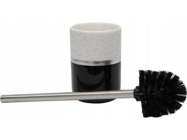Douceur d`Interieur Toalettbørste med keramisk beholder, grå, 9,5 x 38 cm
