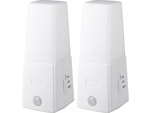 Maximex LED nattlampe med bevegelsessensor 2 W, 2 stk Maximex LED nattlampe med bevegelsessensor 2 W, 2 stk