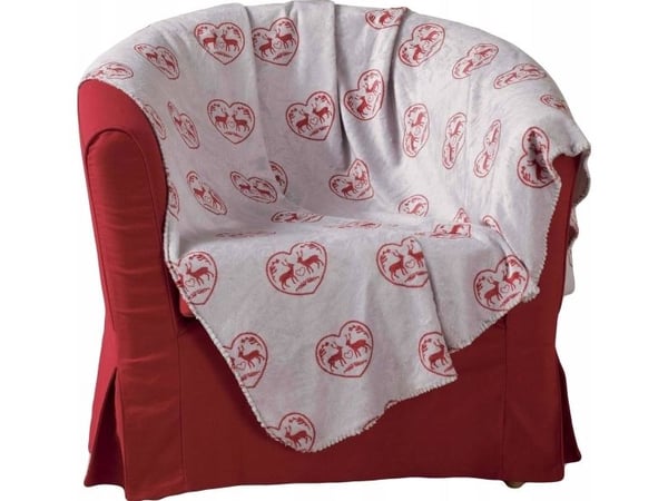 Douceur d`Interieur sengeteppe FLANNEL 125 x 150 cm julemotiv